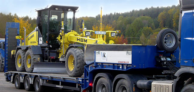 Beim Maschinentransport